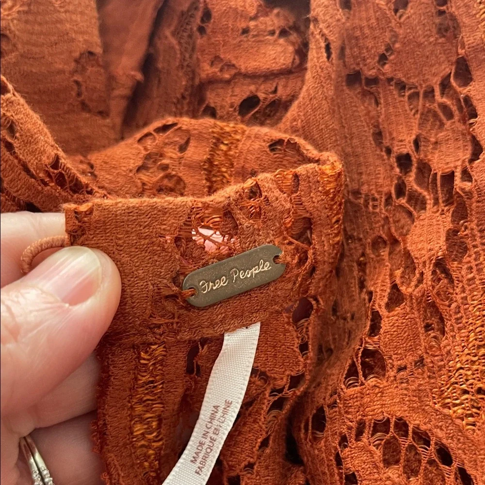 Free People Lace Midi Dress - Rust - Picture 8 of 14